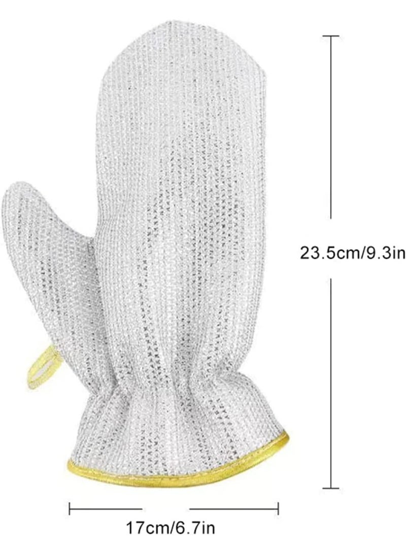 2 pieces of multi-purpose wire dishwashing gloves, reusable cleaning gloves - Image 2