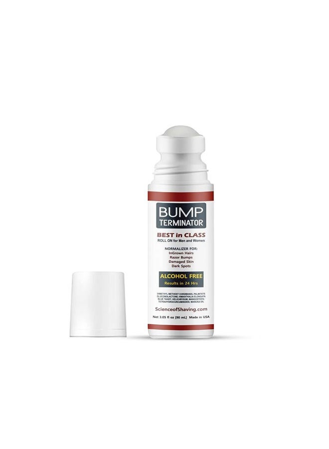 Breej BUMP Terminator, ALCOHOL FREE, Anti Razor Bumps, Ingrown Hair, Razor Burn, Skin Treatment for Face, Neck, Bikini area, Legs-After Shave & Dark Spot Corrector, Unisex Roll On - Image 1