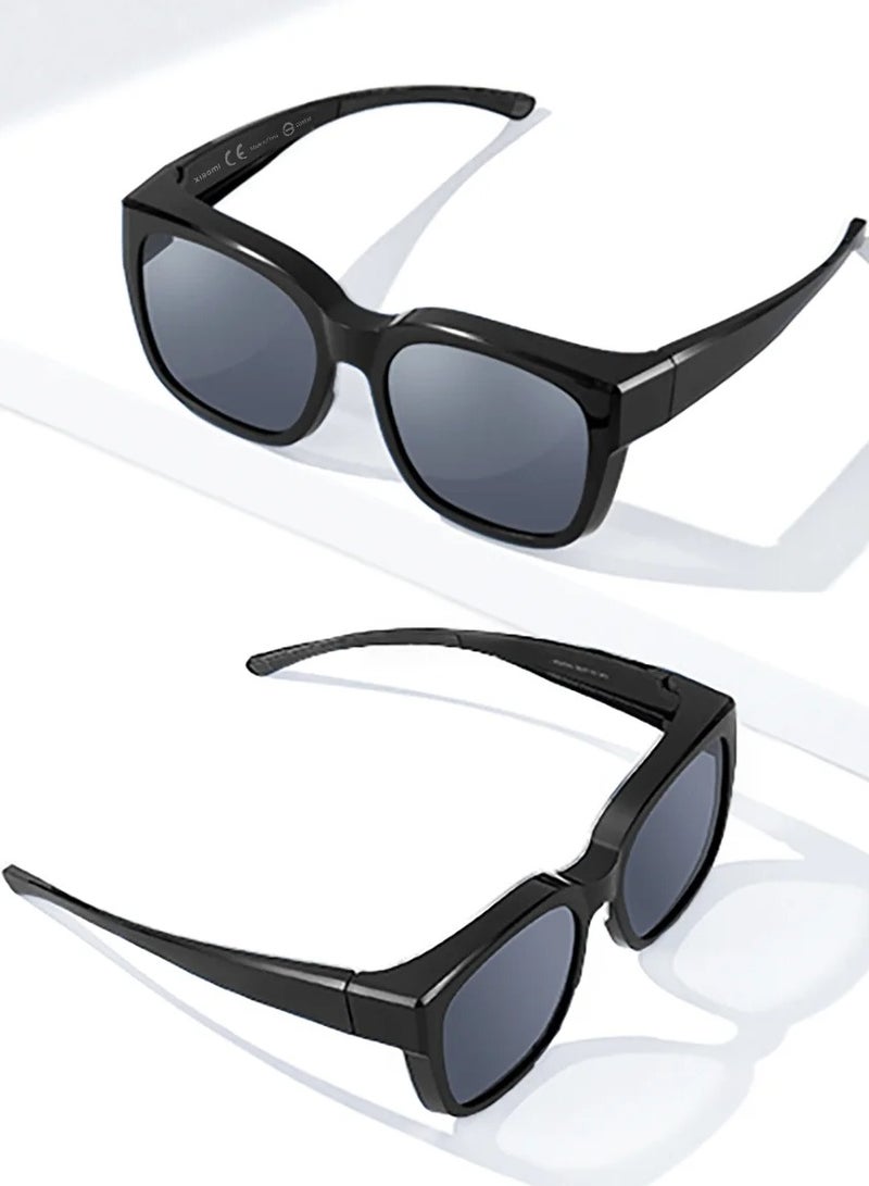 Xiaomi Unisex Adult Polarized Fitover Sunglasses Black - Image 5