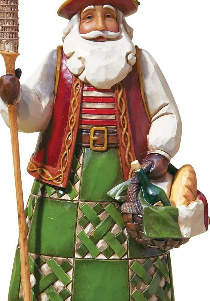 Enesco Jim Shore Heartwood Creek Italian Santa Stone Resin Hanging Ornament - 4.625 Inch, Multi Color