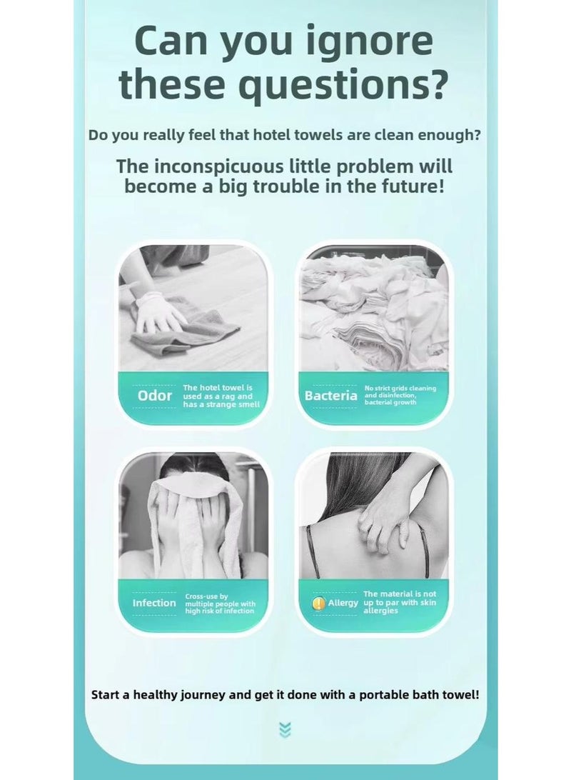 GORA Large Disposable Cotton Shower Towel – Soft, Thick & Highly Absorbent Single-Use Bath Towel for Travel, Gym & Hotel Use, Quick-Dry Skin-Friendly Fabric, Lightweight & Portable - Image 4