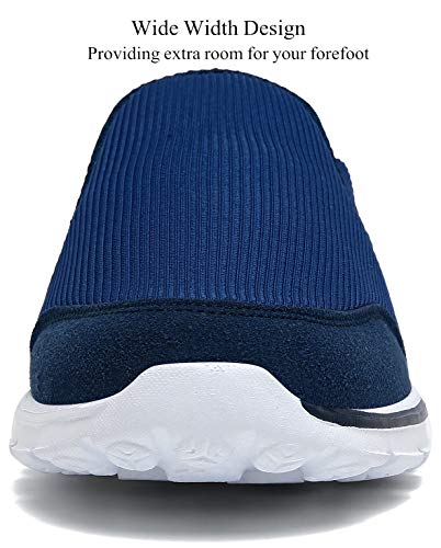 INMINPIN Unisex Slippers Casual Clog House Shoes Comfort Slip-On Walking Mules with Indoor Outdoor Anti-Skid Sole for Men and Women, Blue Plush, 7.5 Women/6 Men - Image 5