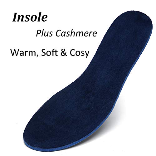 INMINPIN Unisex Slippers Casual Clog House Shoes Comfort Slip-On Walking Mules with Indoor Outdoor Anti-Skid Sole for Men and Women, Blue Plush, 7.5 Women/6 Men - Image 3
