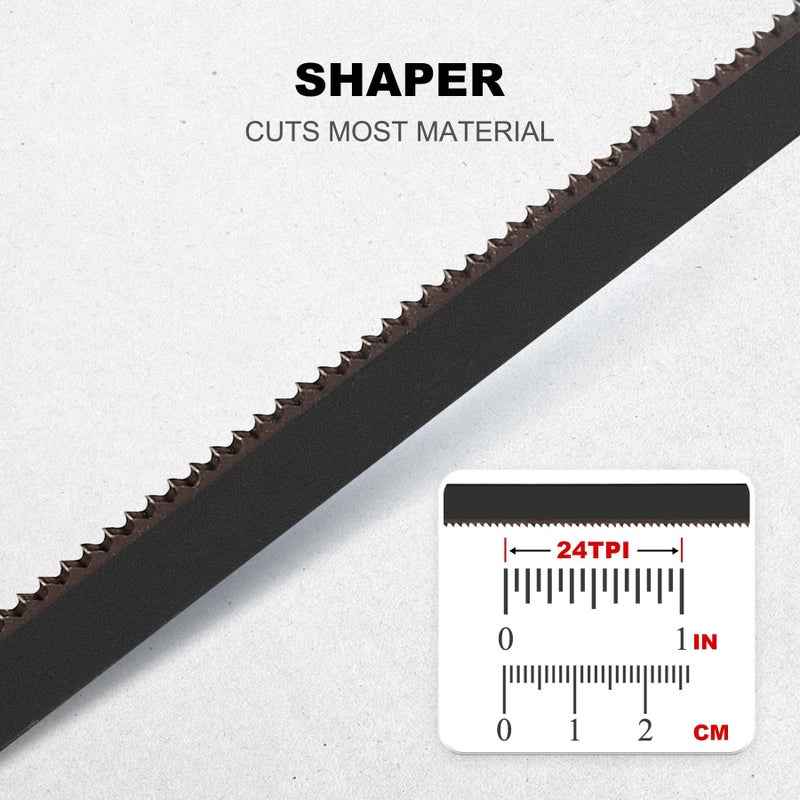 HAUTMEC شفرات هاوتميك 6 بوصة الاحترافية ثنائية المعدن HSS عبوة 10 شفرات بديلة لمناشير صغيرة مجموعة شفرات 24 TPI من الفولاذ عالي السرعة بأسنان مشغولة - Image 5