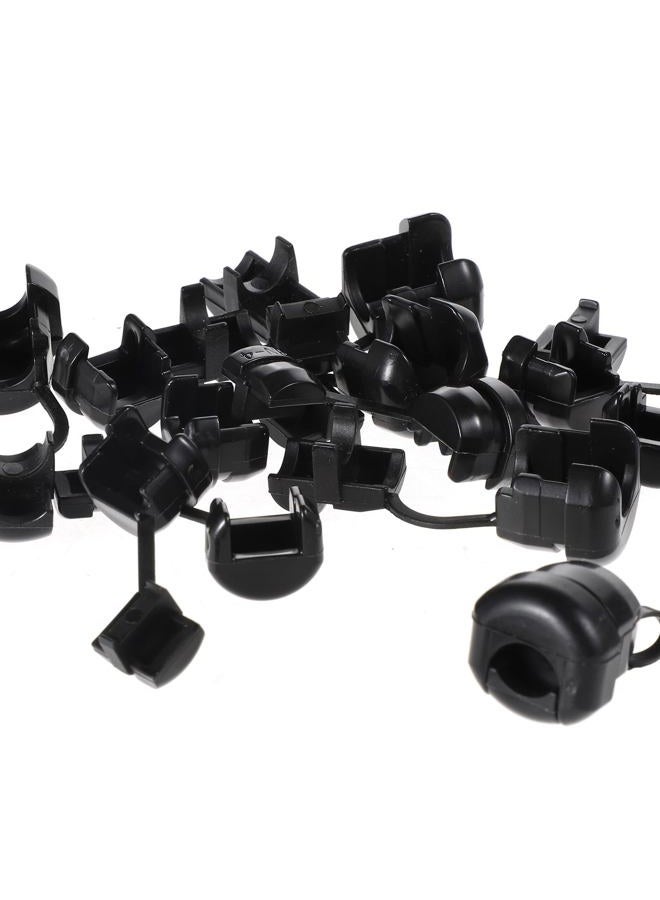 Trinkrittey 10pcs 6N-4 & 4N-4 Round Strain Relief Cord Connector Blcak Electric Cable Protector Buckle Clip Insulating Cable Bush Grommet for Electrified Railways Power Network Wire Home Wire Cover Management - Image 5