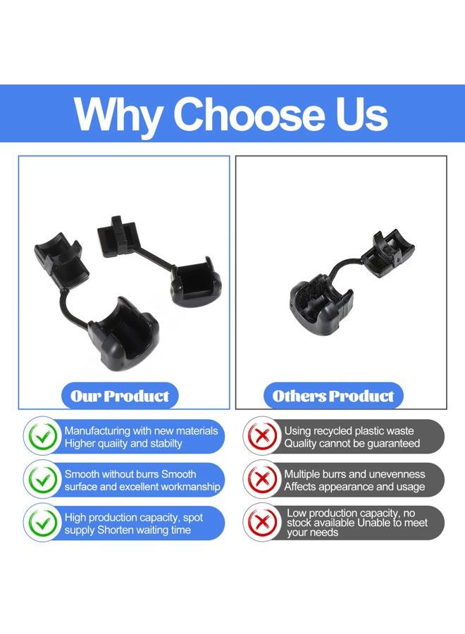 Trinkrittey 10pcs 6N-4 & 4N-4 Round Strain Relief Cord Connector Blcak Electric Cable Protector Buckle Clip Insulating Cable Bush Grommet for Electrified Railways Power Network Wire Home Wire Cover Management - Image 4