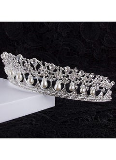 CROWN GUIDE Crystal Rhinestone Queen Bride Tiara Crown For Women Girls Headdress Vintage Bridal Birthday Prom Wedding Tiaras And Crowns Hair Jewelry Accessories Silver  - Image 5