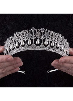 CROWN GUIDE Crystal Rhinestone Queen Bride Tiara Crown For Women Girls Headdress Vintage Bridal Birthday Prom Wedding Tiaras And Crowns Hair Jewelry Accessories Silver  - Image 3