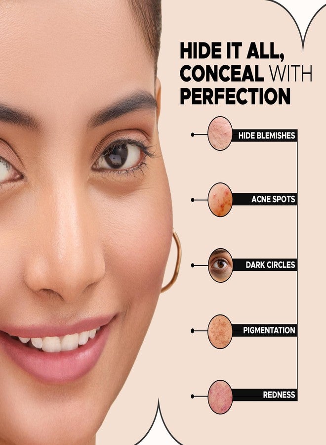 Hilary Rhoda Hide It All Cover Conceal | Conceals Masks, Scars & Dark Circles | High Coverage Concealer | With Shea Butter | Matte Finish | Cruelty-Free & Vegan - 3.7ml (Walnut - Shade 6) - Image 4