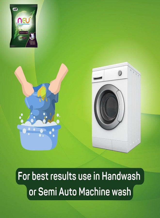 NEU Active Detergent Powder Bucket-Wash - Hand-Wash cleaning | Bucket Wash Detergent | Strong Detergent Powder | Safe for Baby Clothes | Washing Powder 1kg (Pack of 3) - Image 2