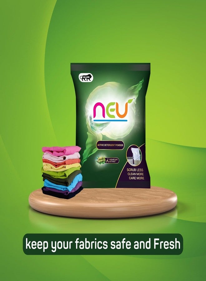 NEU Active Detergent Powder Bucket-Wash - Hand-Wash cleaning | Bucket Wash Detergent | Strong Detergent Powder | Safe for Baby Clothes | Washing Powder 1kg (Pack of 3) - Image 5