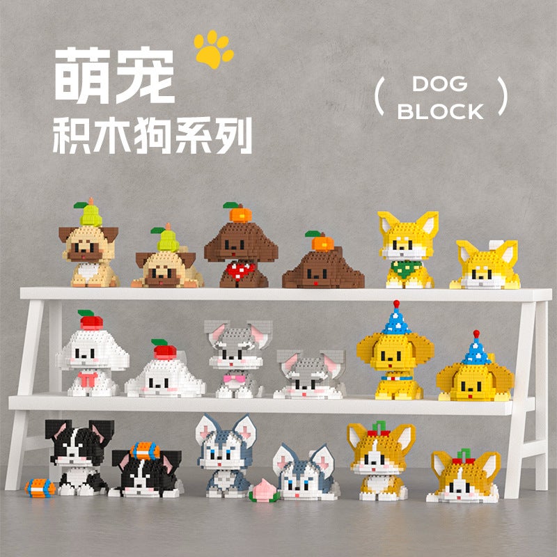 Baby Toys Micro Particle Dog Building Blocks Educational Toys Assembled Building Blocks 6067-1 Cartoon Small Animal Building Blocks - Image 3