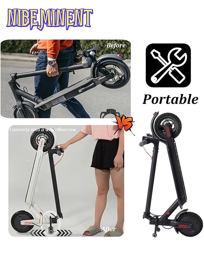 NIBEMINENT Scooter Auxiliary Wheels, High-End Durable, Compact And Mini, Easy to Move And Store, Suitable for M365/1S Pro/2/Lite/Ninebot F20/F30/F40, Labor-Saving Design - Electric Scooter Accessories, Without Battery - Image 3