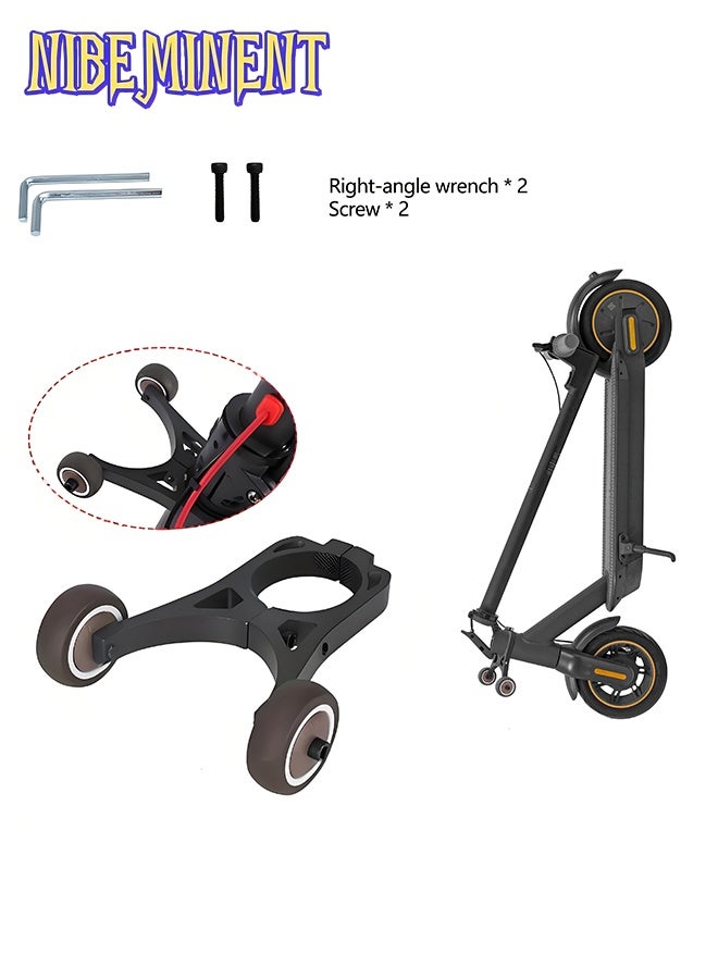 NIBEMINENT Scooter Auxiliary Wheels, High-End Durable, Compact And Mini, Easy to Move And Store, Suitable for M365/1S Pro/2/Lite/Ninebot F20/F30/F40, Labor-Saving Design - Electric Scooter Accessories, Without Battery - Image 1