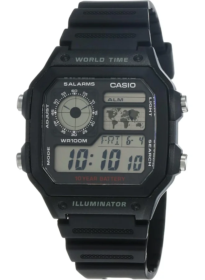 كاسيو Casio Men's Digital Dial Watch - AE-1200WH-1AVDF