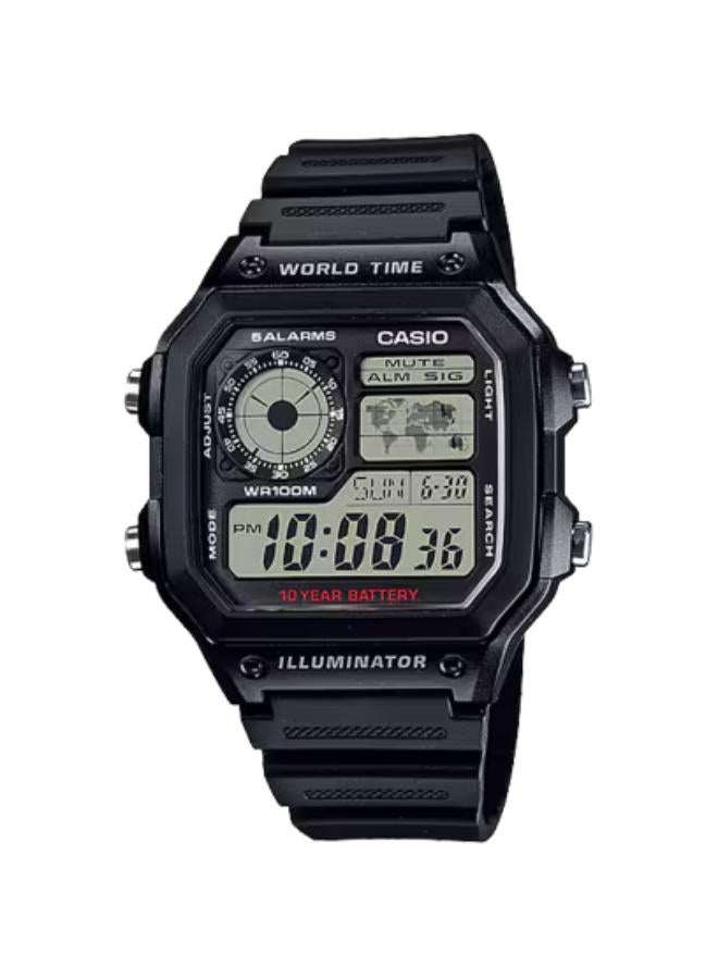 CASIO Men's Resin Digital Watch AE-1200WH-1A - 42.1 mm - Image 1