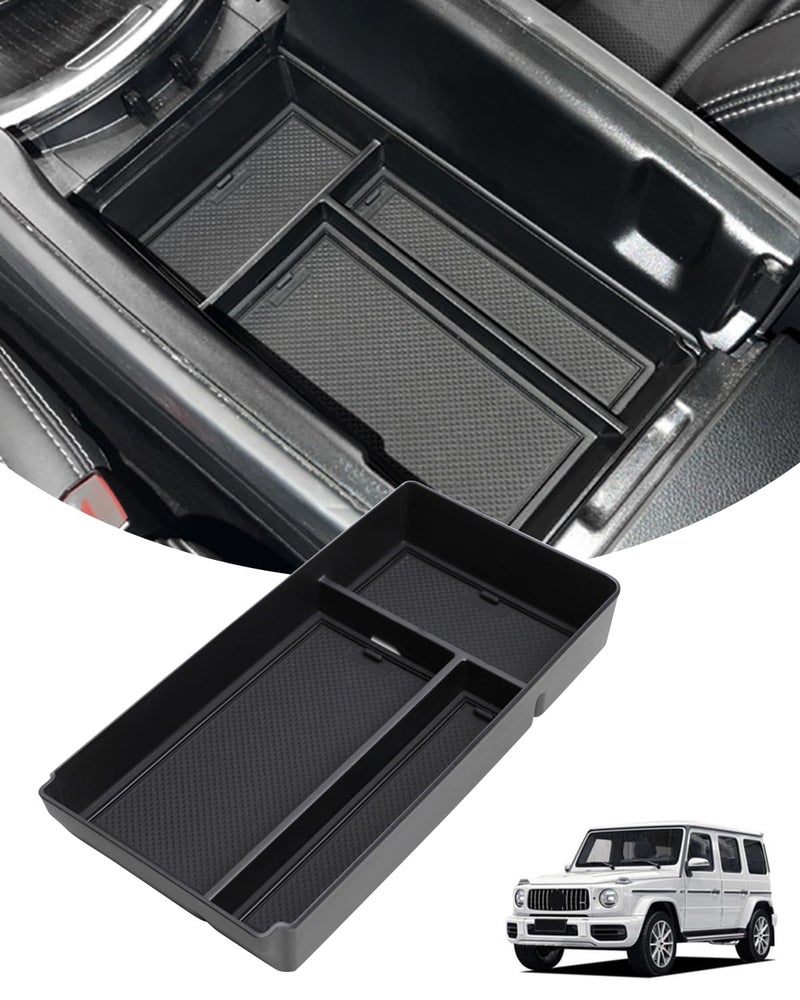 منظم كونسول مركزي يناسب مرسيدس بنز G Class W464 G500 G550 G55 G63 صندوق تخزين منظم درج متوافق مع ملحقات مرسيدس بنز G W464 2019-2025