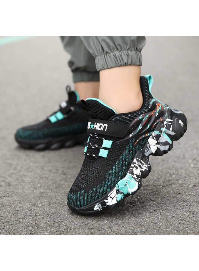 NIBEMINENT أحذية كاجوال عصرية للفتيات أحذية للأطفال الكبار أحذية رياضية تنفسية للأولاد والبنات - Image 2