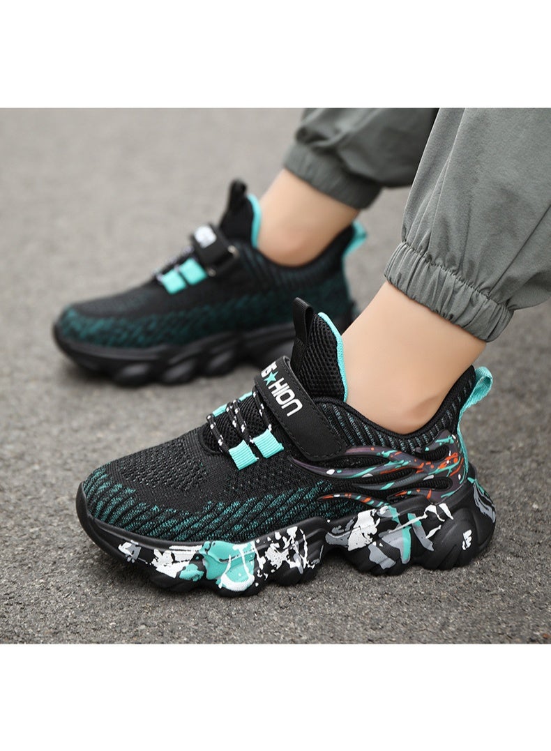 NIBEMINENT أحذية كاجوال عصرية للفتيات أحذية للأطفال الكبار أحذية رياضية تنفسية للأولاد والبنات - Image 3