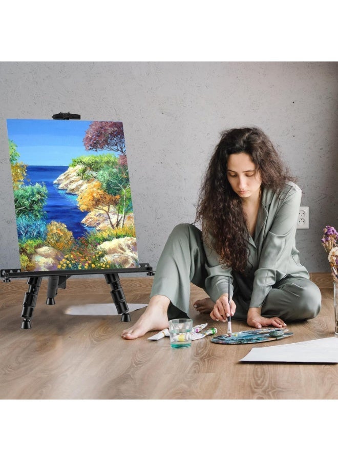 GUDOO حامل رسم وعرض فني – حامل معدني أرضي قابل للطي قابل للتعديل بارتفاع 66 بوصة للوحات واللافتات – حامل لوحات للطاولة – محمول ومتين للرسم والتلوين، مناسب للفنانين والبالغين والمراهقين. - Image 3