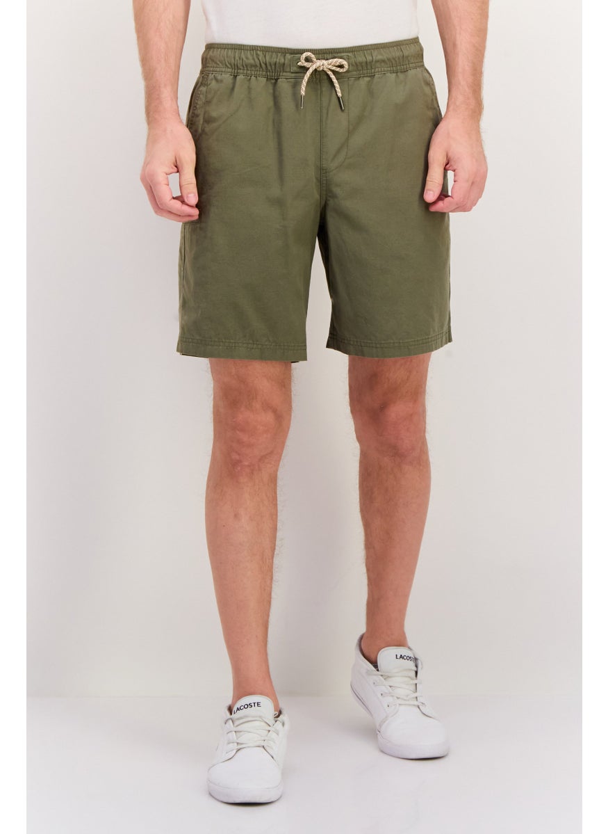 QUIKSILVER - Men Drawstring Solid Basic Short, Olive - Image 1