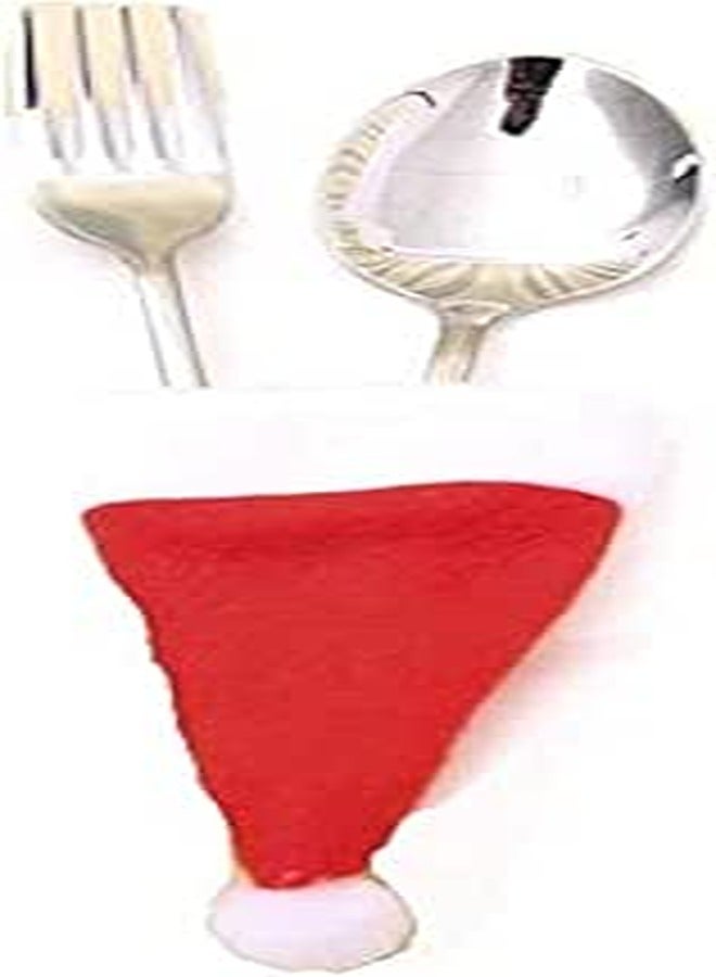 Christmas decorations Christmas hats Cutlery bag 6 pcs set Christmas hats Non-woven caps Christmas bottle decoration