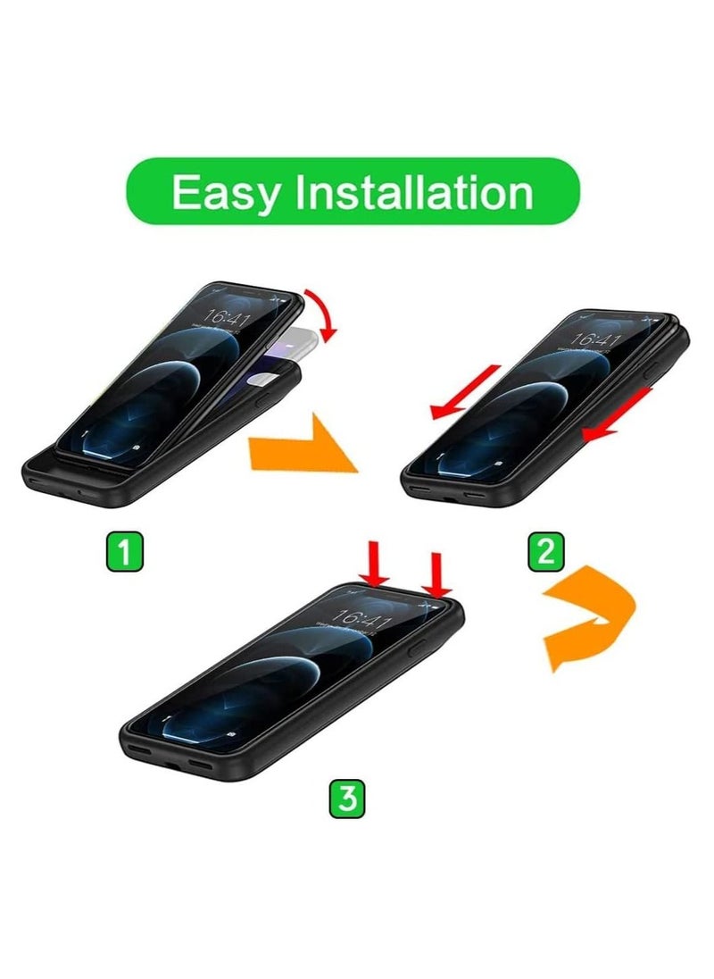 Generic - Battery Case for iPhone 12/12 Pro, Enhanced 4000mAh Smart Rechargeable Portable Protective Charging Case Extended Battery Backup Pack Compatible with iPhone 12/12 Pro (6.1 inch) Charger Case - Image 1