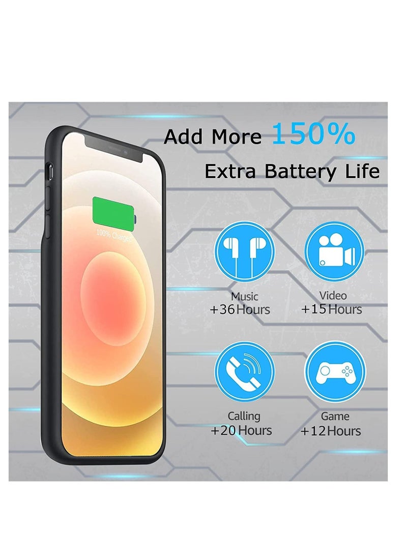 Generic - Battery Case for iPhone 12/12 Pro, Enhanced 4000mAh Smart Rechargeable Portable Protective Charging Case Extended Battery Backup Pack Compatible with iPhone 12/12 Pro (6.1 inch) Charger Case - Image 1