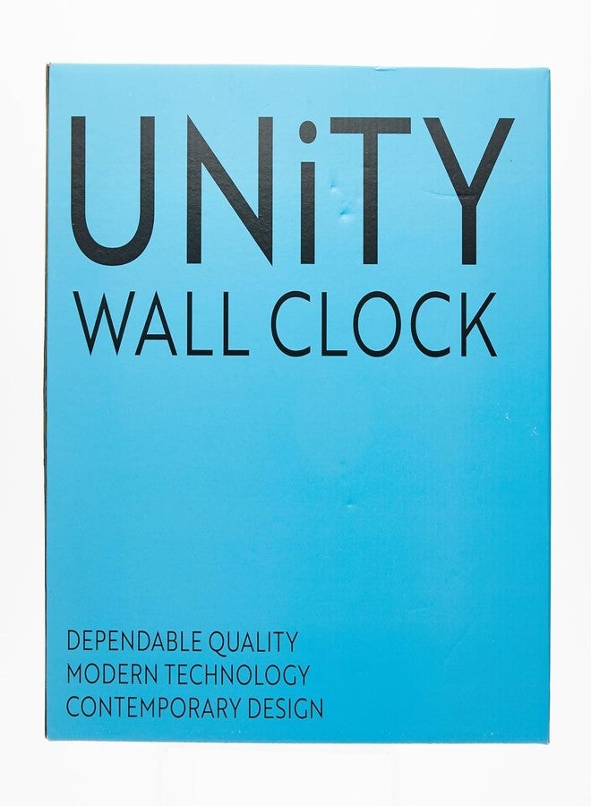 Unity Wall Clock, Fradley, Silent Sweep, Modern, Orange, 30cm / 12-inch - Image 3