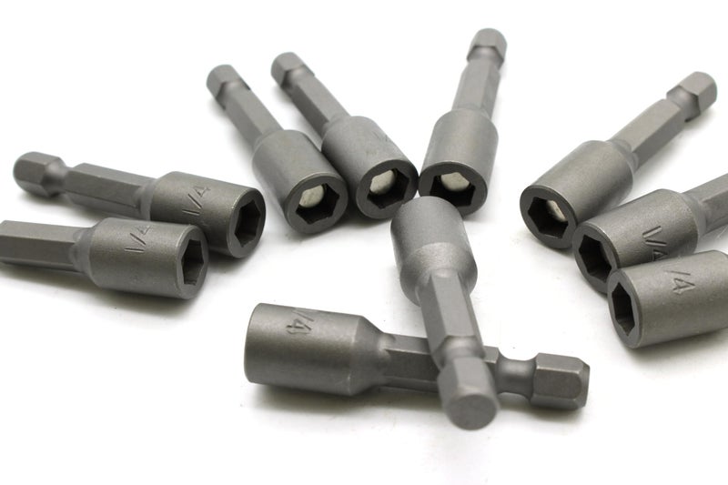 TEMO 10 pc Impact Ready Nut Driver 1/4 Inch Magnetic Nutsetter Set 1/4 Inch Shank - Image 1