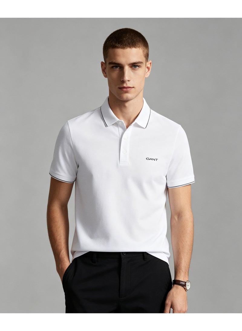 GANT Unisex Short Sleeve Collared Polo Shirt Casual Daily Wear Top Black - Image 1