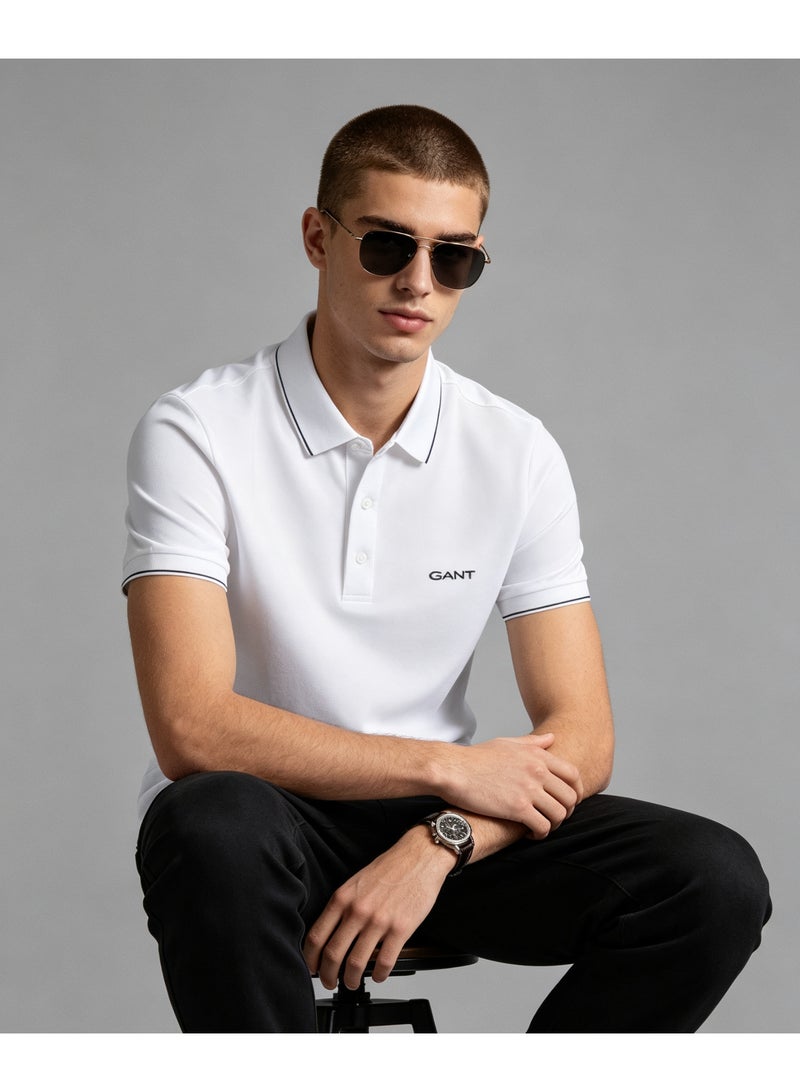 GANT Unisex Short Sleeve Collared Polo Shirt Casual Daily Wear Top Black - Image 2