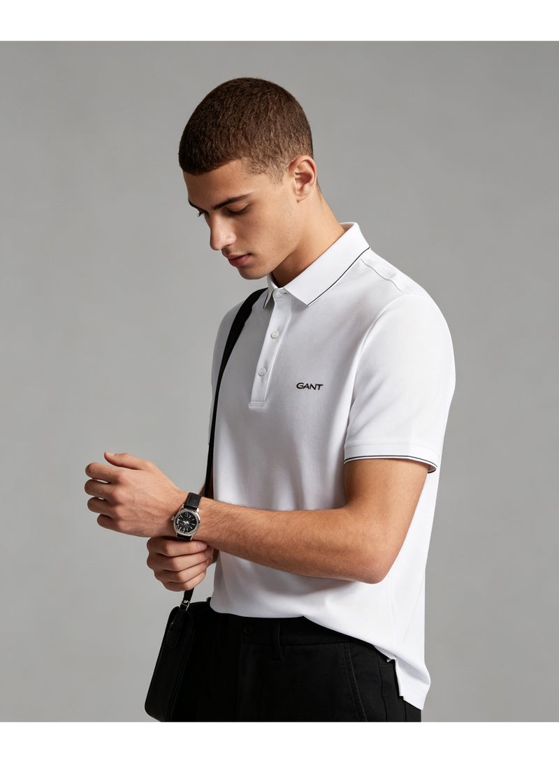 GANT Unisex Short Sleeve Collared Polo Shirt Casual Daily Wear Top Black - Image 3