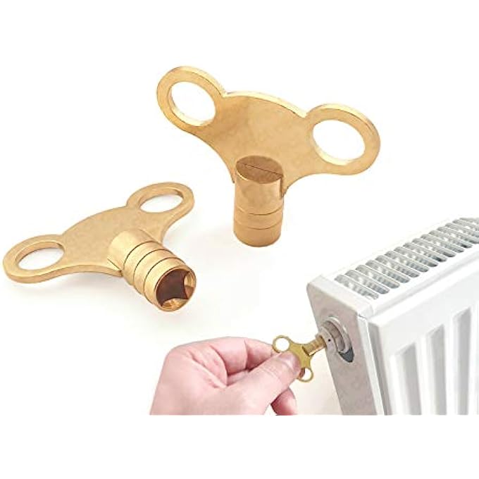 2 BRASS RADIATOR KEY - RADIATOR BLEED KEY - RADIATOR BLEED VALVE KEY - VENTING AIR VALVE - 2 PACK - Image 2