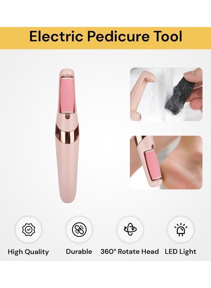 WEIMEI Electronic Pedicure Tool | Rechargeable Callus Remover for Smooth Feet | 2 Speeds, 2 Roller Heads & Built-in LED Light | Portable & Cordless Foot File for Smooth Heels & Feet | At-Home Spa Pedicure Kit  - Image 2