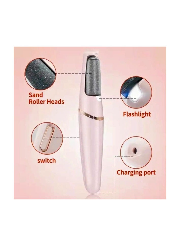 WEIMEI Electronic Pedicure Tool | Rechargeable Callus Remover for Smooth Feet | 2 Speeds, 2 Roller Heads & Built-in LED Light | Portable & Cordless Foot File for Smooth Heels & Feet | At-Home Spa Pedicure Kit  - Image 3