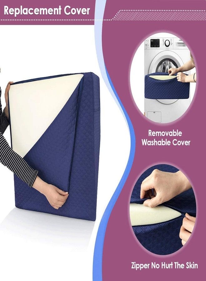 Mistuki Wedge Pillow Cover case Leg Elevation Pillowcase Knee Post-Surgery Bed Wedge Replacement case with Pocket (Cover Only) - 24x21x8 Pillow Protector - Image 4
