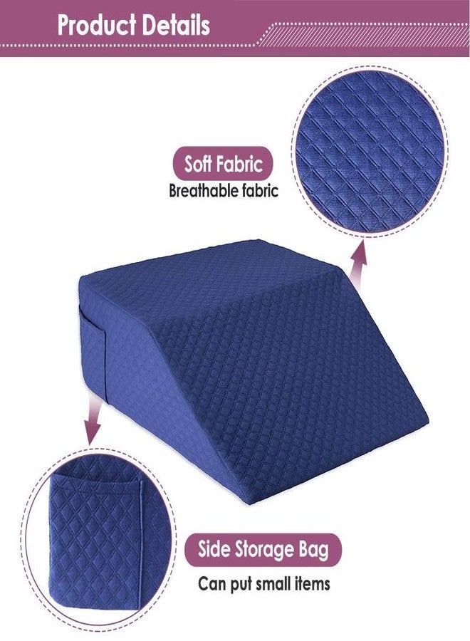 Mistuki Wedge Pillow Cover case Leg Elevation Pillowcase Knee Post-Surgery Bed Wedge Replacement case with Pocket (Cover Only) - 24x21x8 Pillow Protector - Image 3