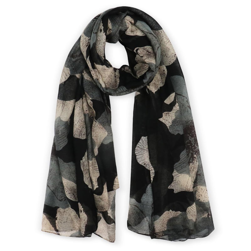 vimate black lightweight scarf -womens winter ladies fashion neck scarfs long large shawl scarves hijab scarfs travel scarf (Style 46) - Image 1