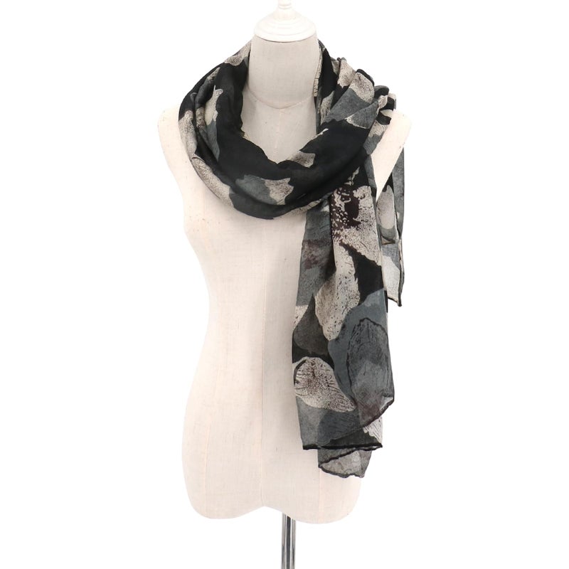 vimate black lightweight scarf -womens winter ladies fashion neck scarfs long large shawl scarves hijab scarfs travel scarf (Style 46) - Image 4