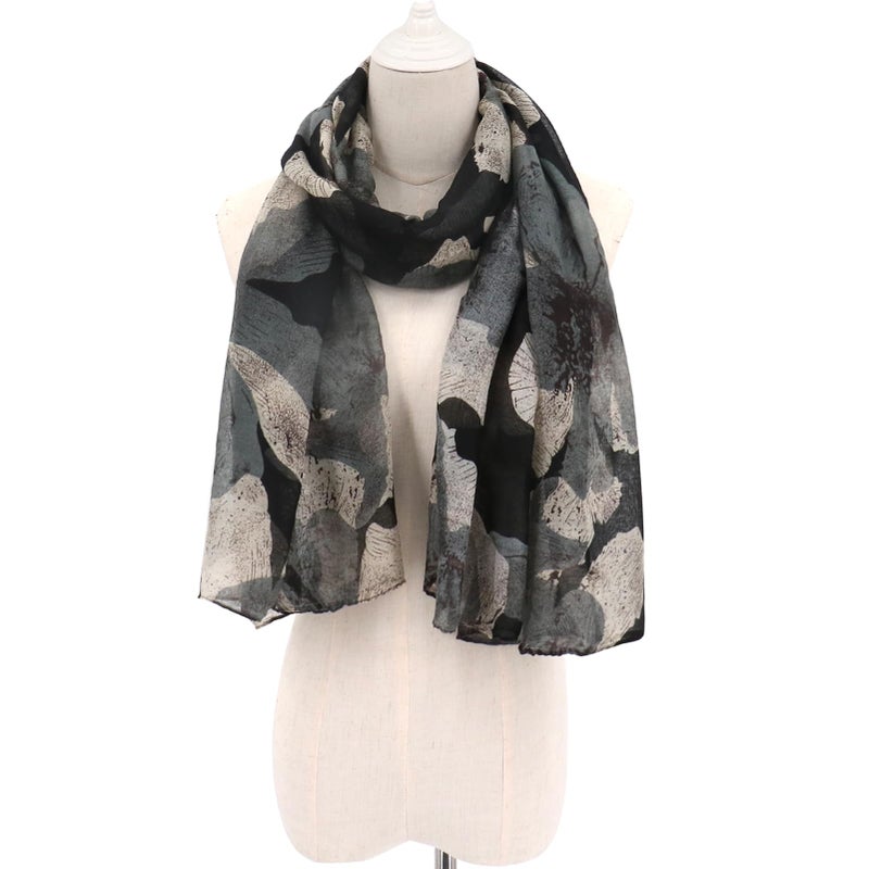 vimate black lightweight scarf -womens winter ladies fashion neck scarfs long large shawl scarves hijab scarfs travel scarf (Style 46) - Image 3