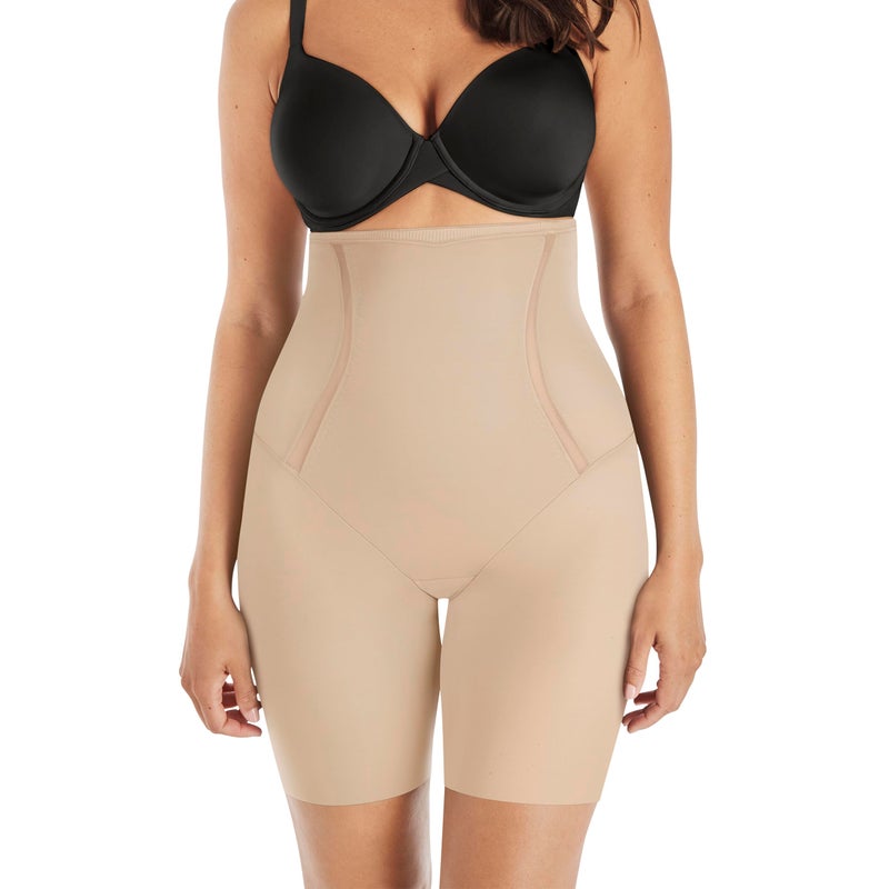 Maidenform womens Maidenform Firm Foundations Hi-waist Slimmer Thigh Shapewear, Latte Lift, 2X large - Image 1