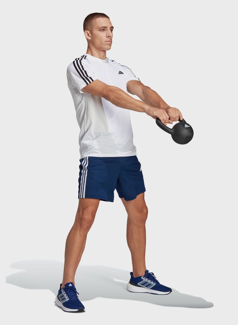 Adidas Train Essentials Piqué 3-Stripes Training Shorts  - Image 5