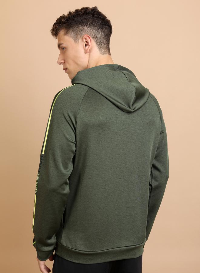 HIGHLANDER Printed Raglan Sleeves Hoodie with Drawstring - Image 3