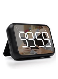 Y&D 4-inch Timers for Kids, Large Magnetic Digital Kitchen timers with Constant Bright Function Classroom, Silent Timer (Black)  - Image 1