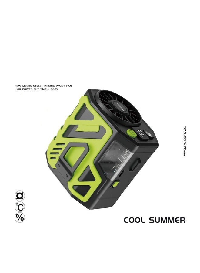 Mecha Waist Fan with Super Strong Wind - Portable USB Rechargeable Personal Air Conditioner for Outdoor and Construction Use  - Image 1