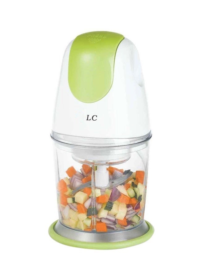LC Vegetable Slicer LC 242 – Compact Kitchen Chopper for Fast Vegetable and Onion Cutting – White/Green/Clear
