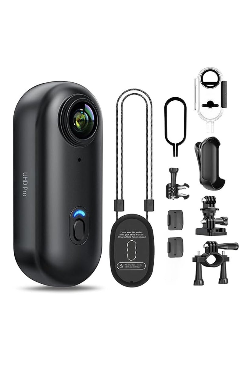 AL RAID 4K Action Camera, Mini Body Camera with Magnetic Mount & IPX7 Waterproof Case (30m), Wi-Fi Touch Screen, 150Min Battery, Hands-Free for Cycling Motorcycle Helmet Diving Vlogging Travel Sports - Image 1