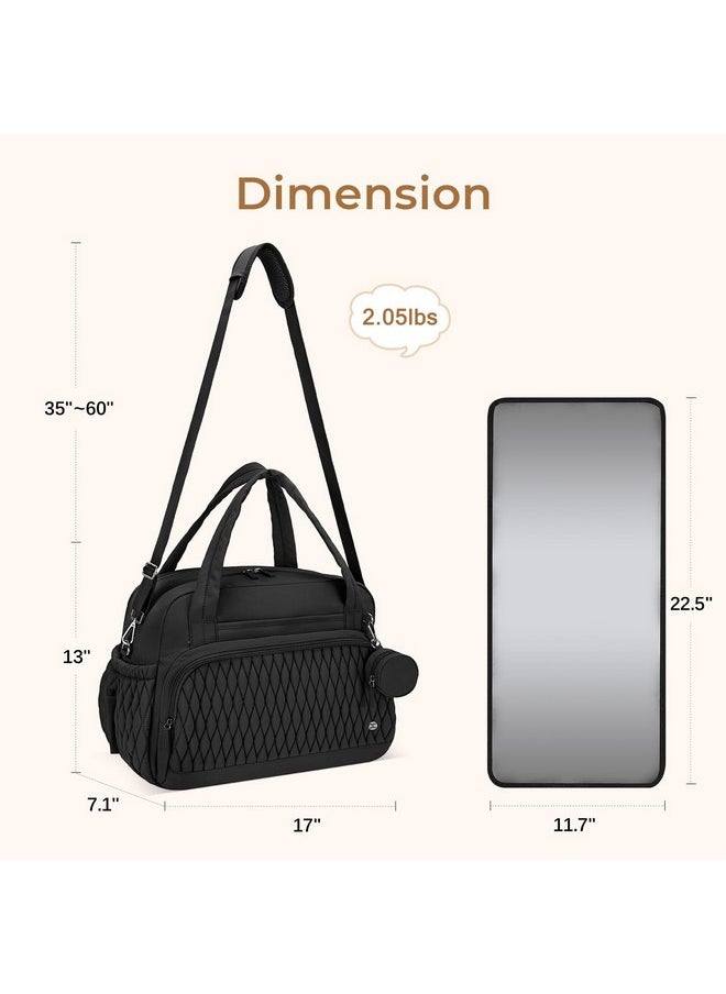 Telena Telena Diaper Bag Tote, Travel Diaper Bag Crossbody Large Capacity Hospital Bag for Women Labor Delivery Baby Diaper Bag with Pacifier Case Black  - Image 3