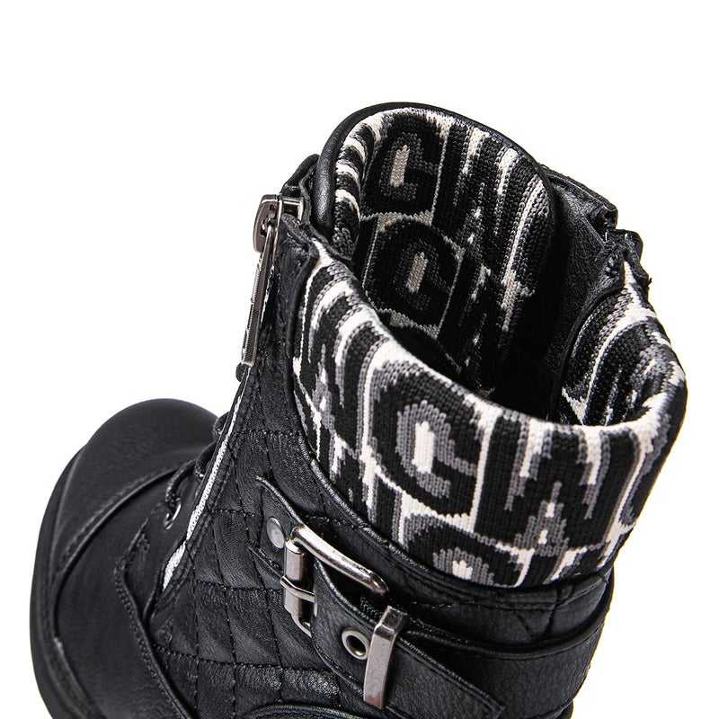 GLOBALWIN Women's Black Combat Boots Lace Up Boots For Women Ankle Booties With Low Heel Fashion Dressy Short Boots Size 8M - Image 4